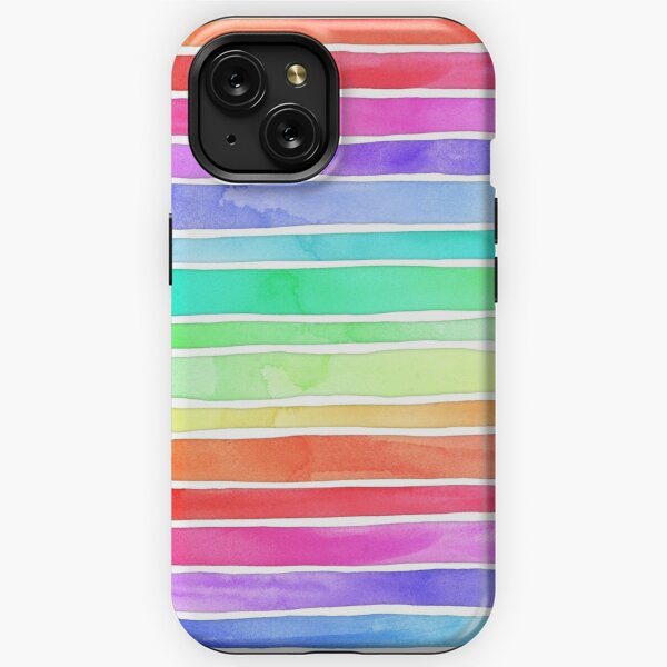 Ever So Bright Rainbow Stripes iPhone Tough Case