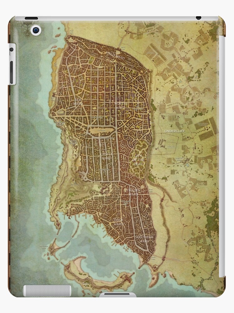 Waterdeep Map High Resolution Waterdeep City Map" Ipad Case & Skin By Wolfofthenorth | Redbubble