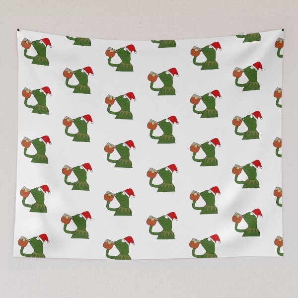 Item preview, Christmas Santa Sipping Tea Meme designed and sold by ccheshiredesign.