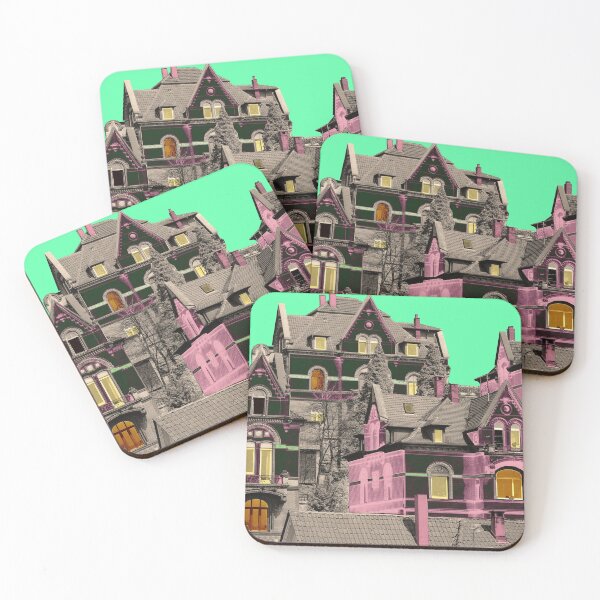Item preview, old city view, Tübingen houses, Olgastraße designed and sold by Mauswohn.