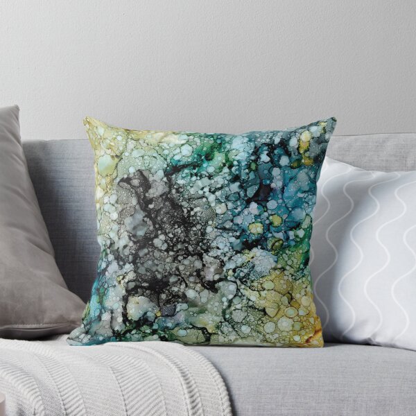 Item preview, Bubbles in the Sand: Original Alcohol Ink Abstract Painting designed and sold by herzart.