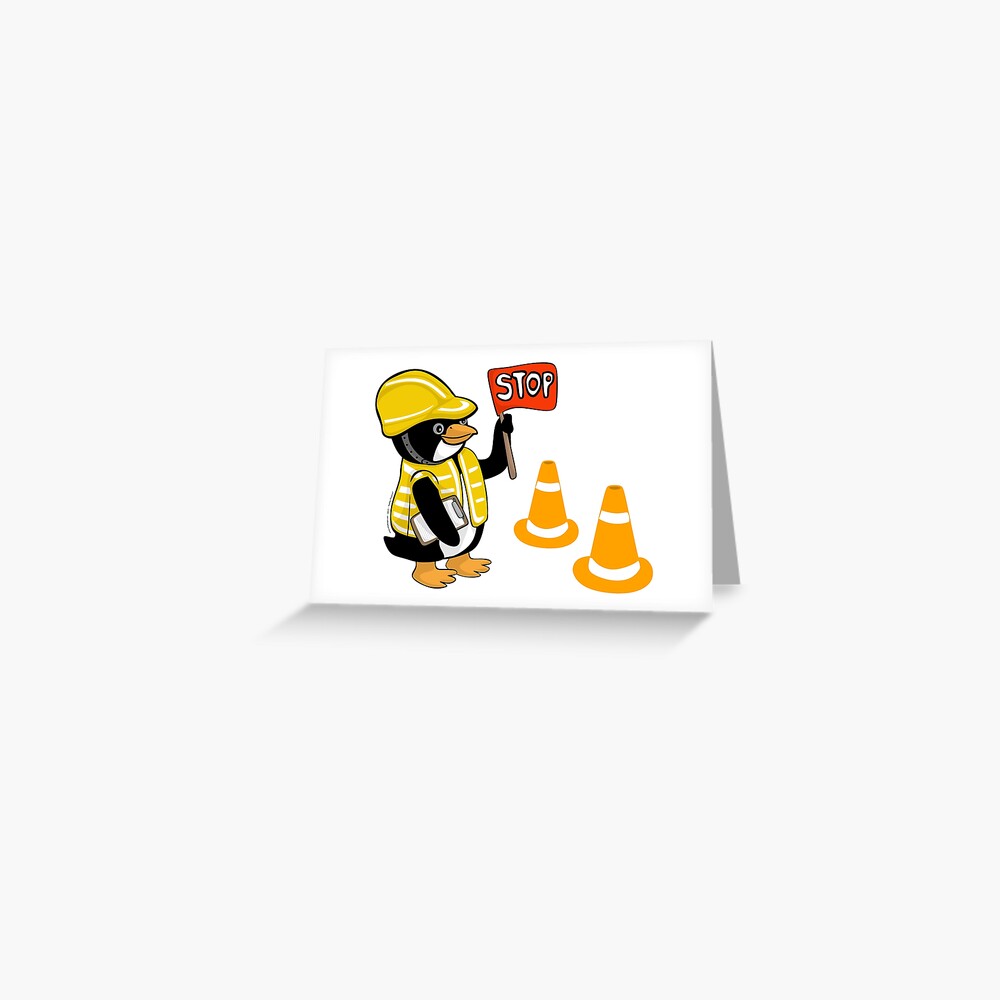 Safety Peng Greeting Card