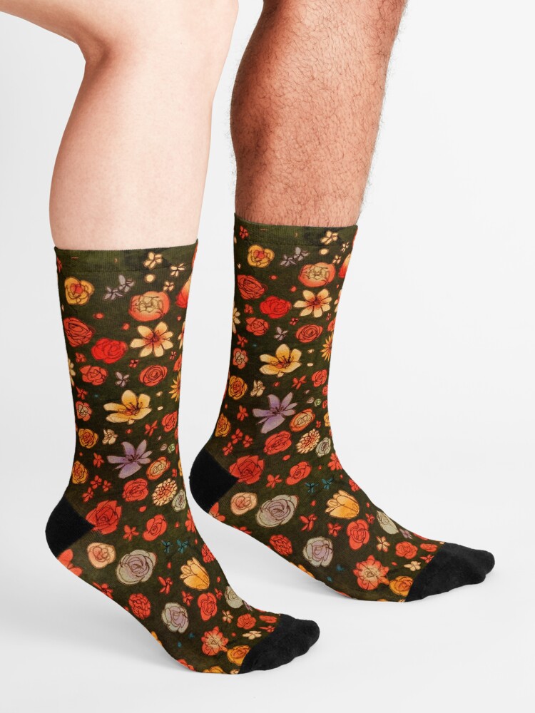 Alternate view of Flowers Socks