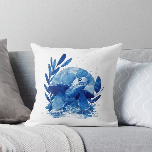 Item preview, Blue (but very happy) turtle designed and sold by Marina Barthelemy.