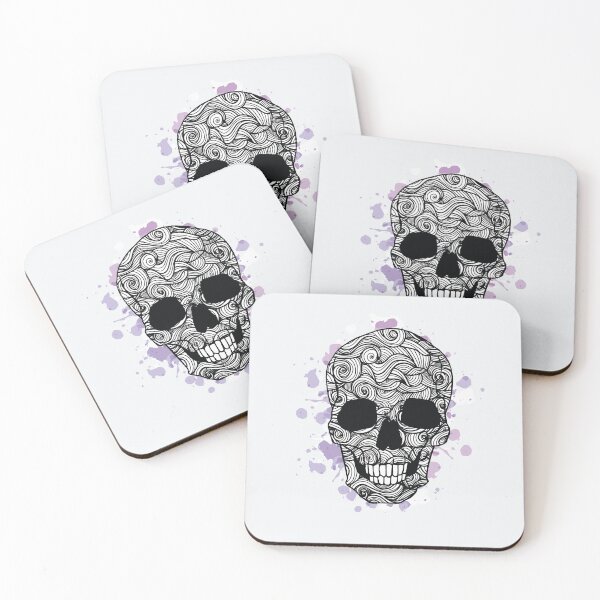 Item preview, Watercolor skull designed and sold by DerSenat.