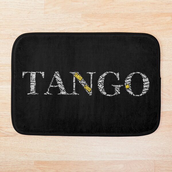 Tango Chose Me Letters Word Art Bath Mat