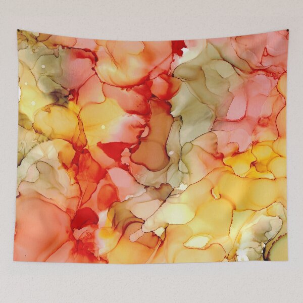 Item preview, Harvest: Original Abstract Alcohol Ink Painting designed and sold by herzart.