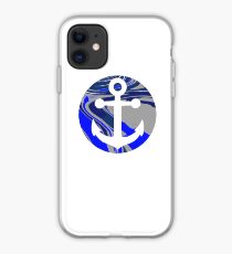 marble anchor iPhone Case