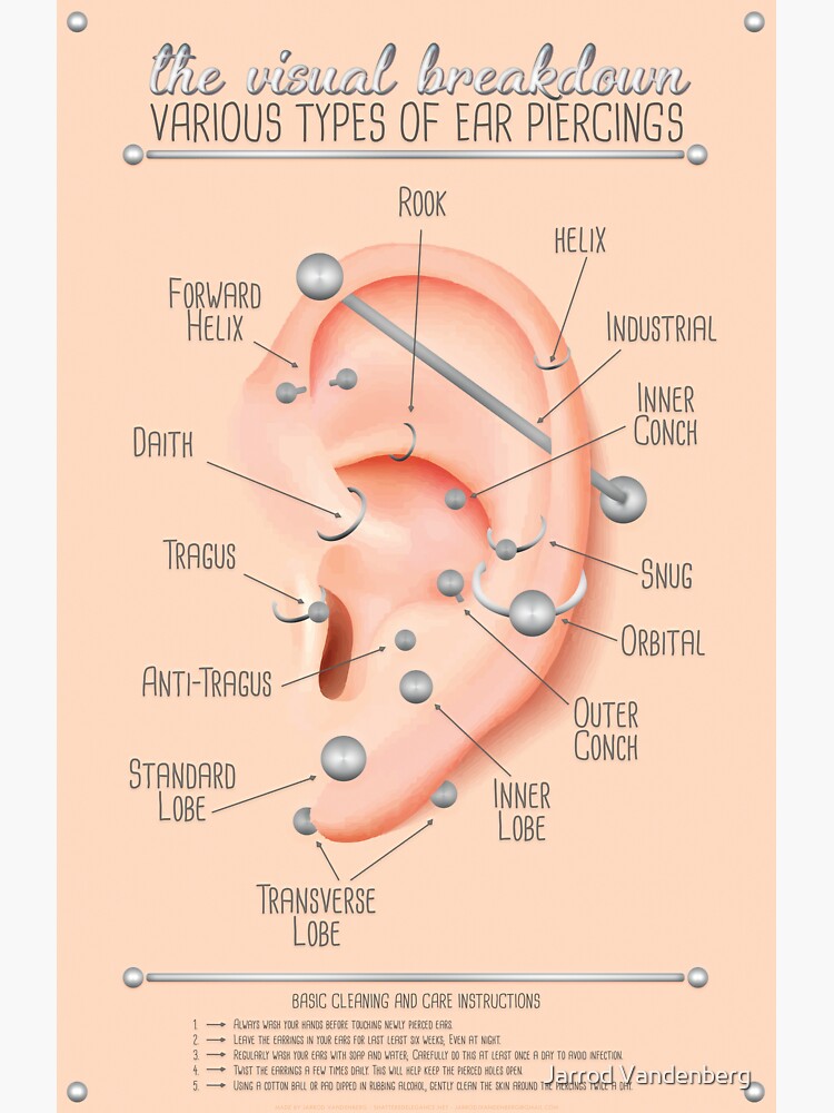 Ear Piercing Chart