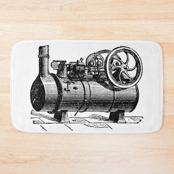 Artikelvorschau, Horizontale Dampfmaschine - Vintage Steampunk Illustration entworfen und verkauft von BERGULATOR.