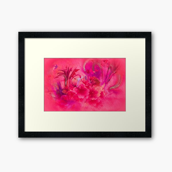 PINK PINK PINK FLOWERS Framed Art Print