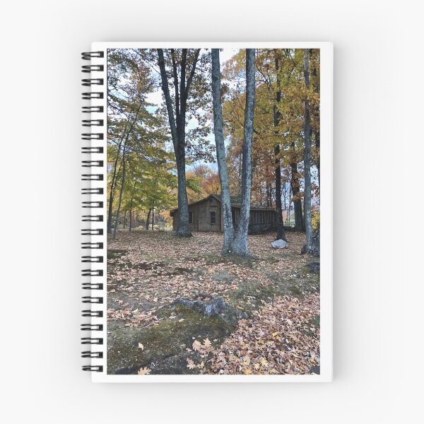 Item preview, Log cabin in autumn designed and sold by Paintingladycat.