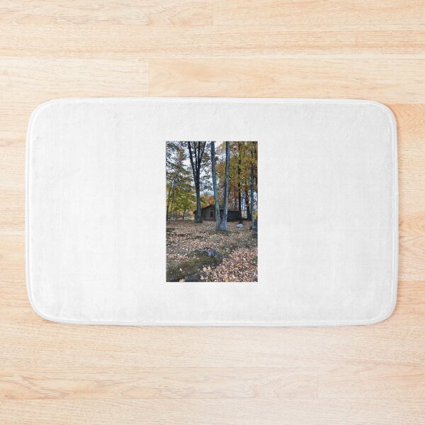 Item preview, Log cabin in autumn designed and sold by Paintingladycat.