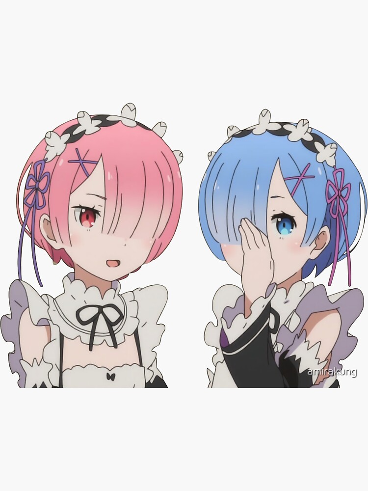 rem and ram:rezero ♡。゚.(*♡´◡` 人´◡` ♡*)゚♡ ° by amirakung