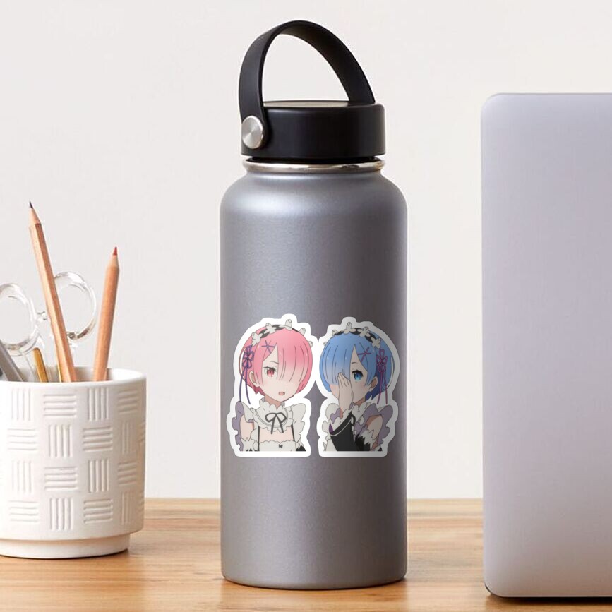 rem and ram:rezero ♡。゚.(*♡´◡` 人´◡` ♡*)゚♡ ° Sticker