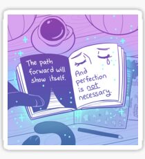 "Perfection is Not Necessary" Spell Book Sticker