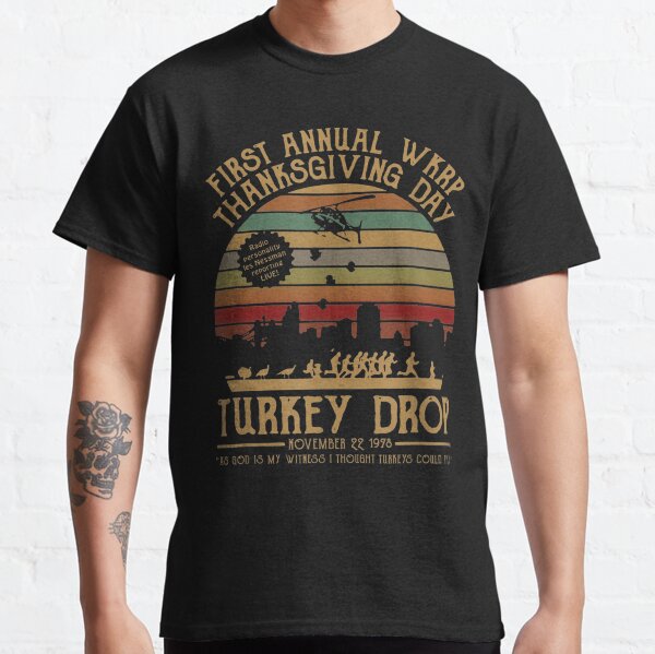 Item preview, First annual WKRP Thanksgiving Day Turkey Drop with Les-Nessman designed and sold by CharlieLindgren.