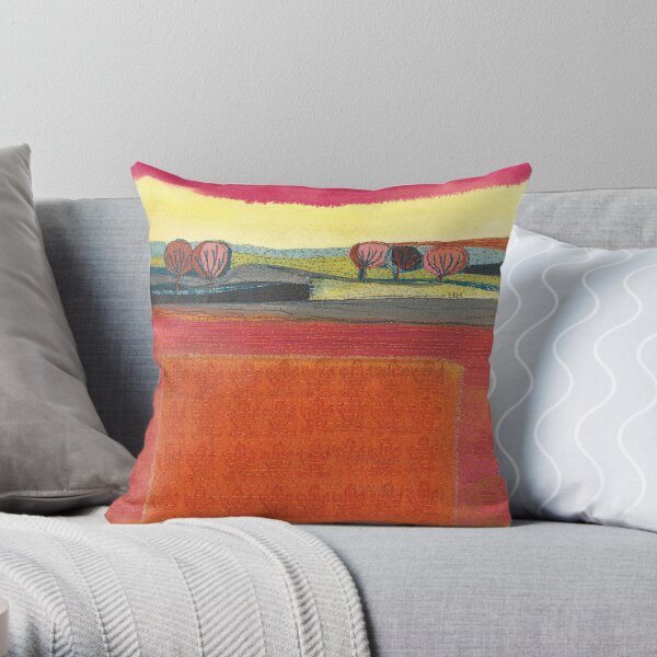 Spicy Summer Landscape Throw Pillow