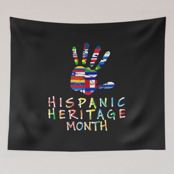 Item preview, Hispanic Heritage Month All Latin Countries Flags Hand Print Pride designed and sold by alenaz.