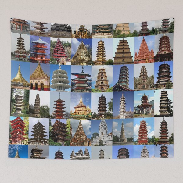 Item preview, Pagodas designed and sold by Montage-Madness.