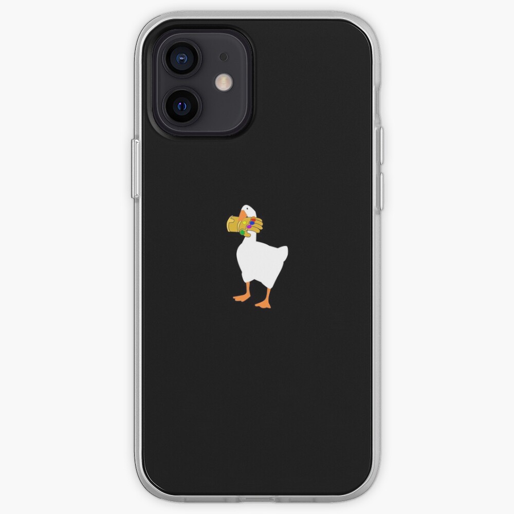"Untitled Goose Game Goose with Infinity Gauntlet" iPhone Case & Cover
