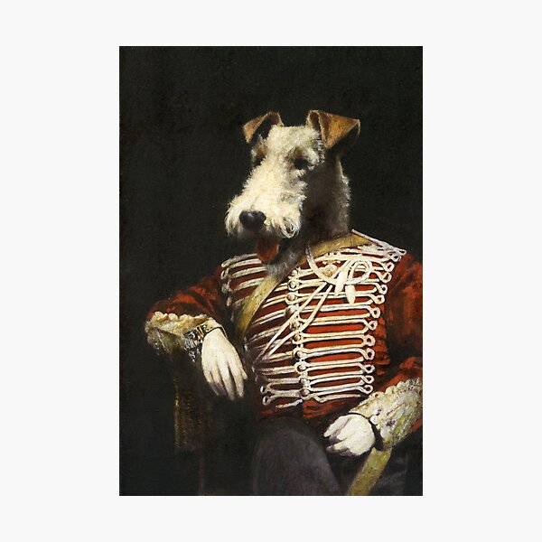 Victorian Fox Terrier In Uniform Photographic Print