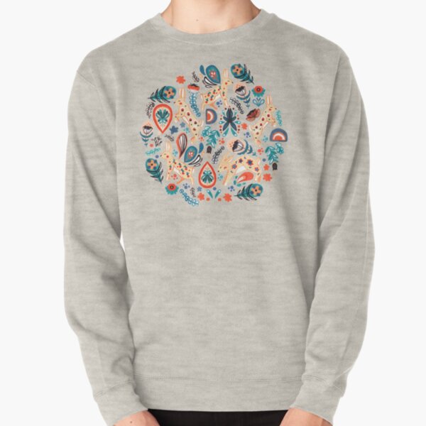 Item preview, Rabbit Folk Art Pattern  designed and sold by TigaTiga.