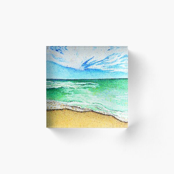 Mini Painting 4x4 Acrylic Painting Original Art Coastal Wall Art Small  Canvas Art Beach Decor Paintings on Canvas Ocean Wall Art 