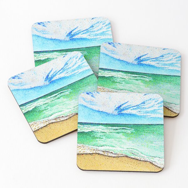 Item preview, Pointillist Beach Scene  designed and sold by teressajackson.