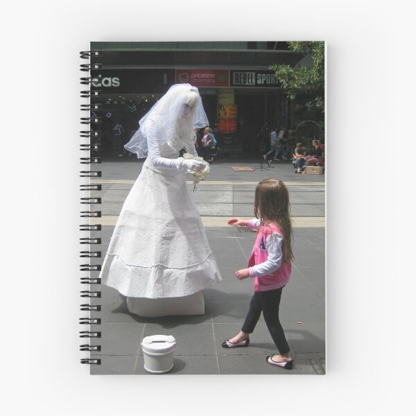 Item preview, Busking Bride & little girl - Bourke St Melbourne designed and sold by Bev Pascoe.