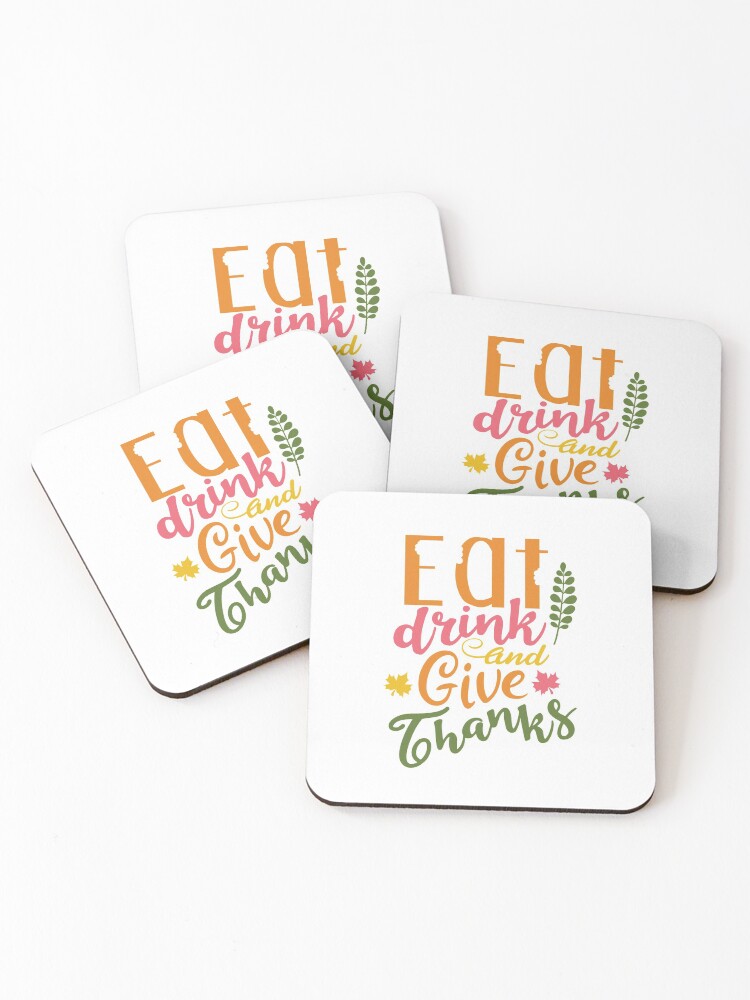 thanksgiving drink coasters