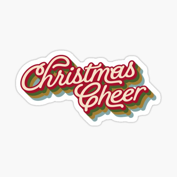 A Little Vintage Christmas Cheer Sticker