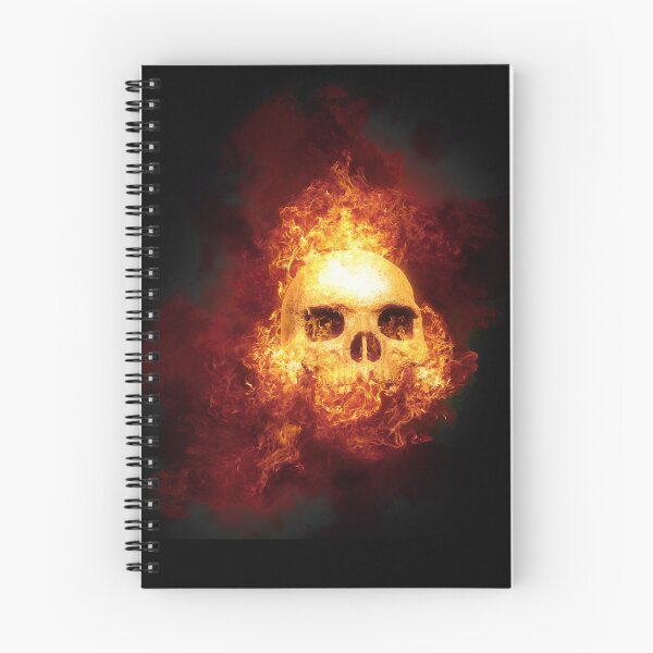 Item preview, Burning skull on hellfire shirt designed and sold by francodelgrando.