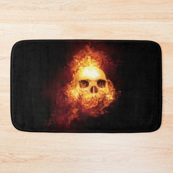 Item preview, Burning skull on hellfire shirt designed and sold by francodelgrando.