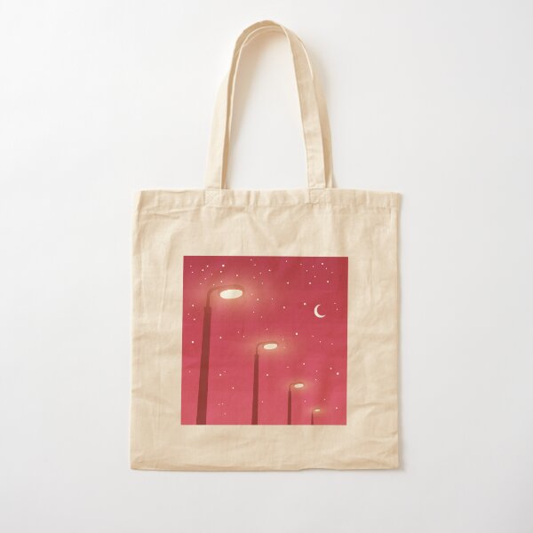 Pink Nights and Street Lights Cotton Tote Bag