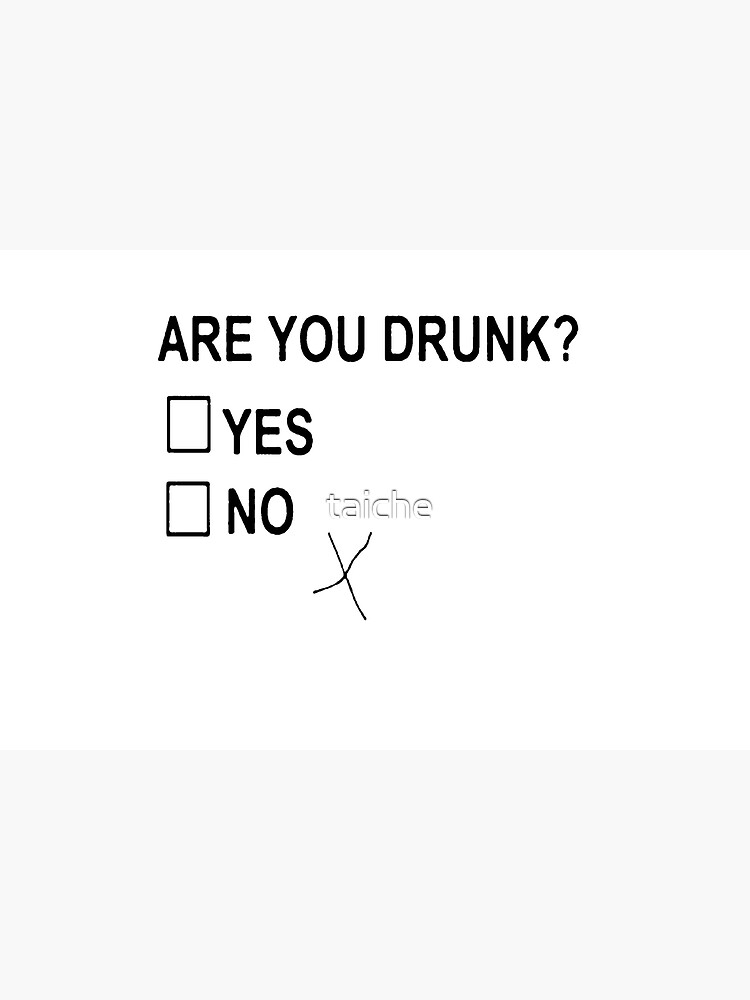Disover Are You Drunk Yes No Checkbox Party Fun | Bath Mat