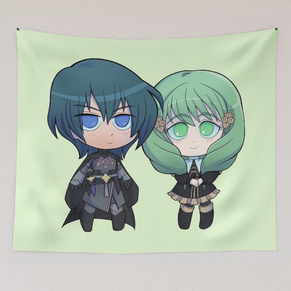 Item preview, Byleth (M!Byleth) and Flayn - Fire Emblem Three Houses - Chibi Cuties designed and sold by kickgirl.