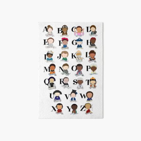 Awesome Woman Alphabet Art Board Print