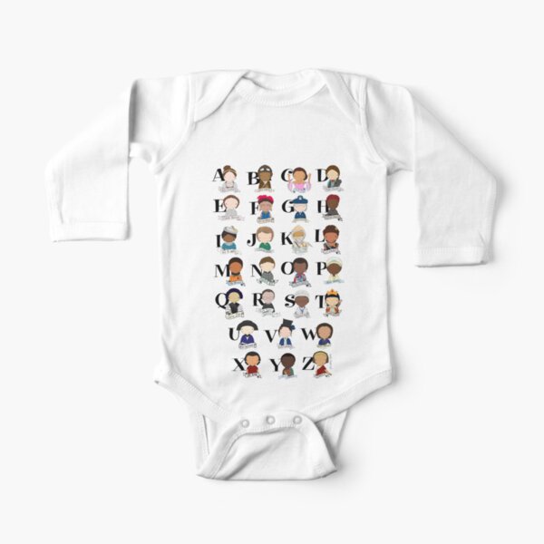 Awesome Woman Alphabet Long Sleeve Baby One-Piece