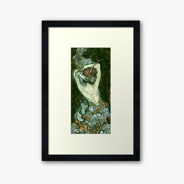 Tattooed Hands Framed Art Print