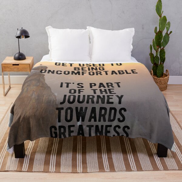 Item preview, Motivational - Get Used To Being Uncomfortable Quote designed and sold by MotivationFlow.