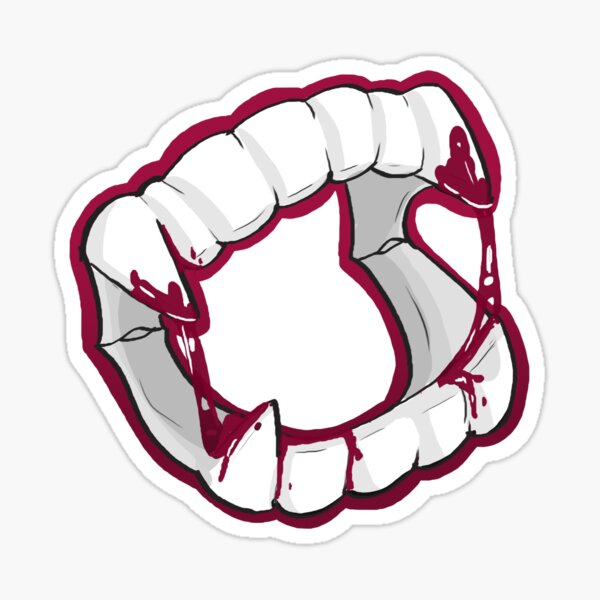 "Vampire Teeth Sticker" Sticker by ajanajam Redbubble