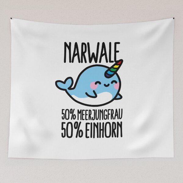 Item preview, Narwhales 50% mermaid 50% unicorn designed and sold by LaundryFactory.