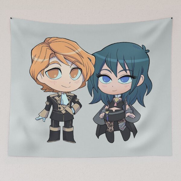 Item preview, Byleth (F!Byleth) and Ferdinand - Fire Emblem Three Houses - Chibi Cuties designed and sold by kickgirl.