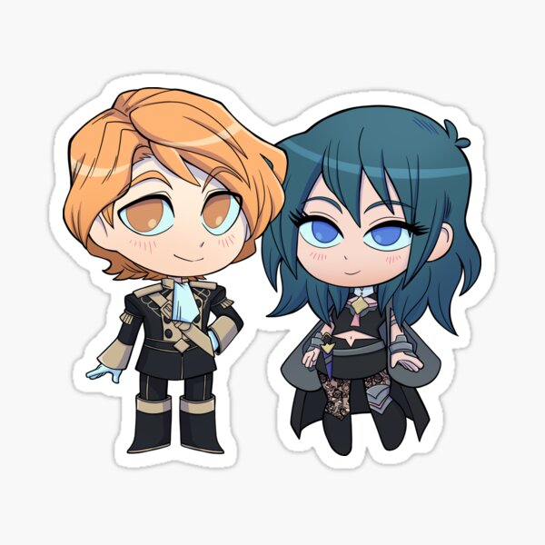 Item preview, Byleth (F!Byleth) and Ferdinand - Fire Emblem Three Houses - Chibi Cuties designed and sold by kickgirl.