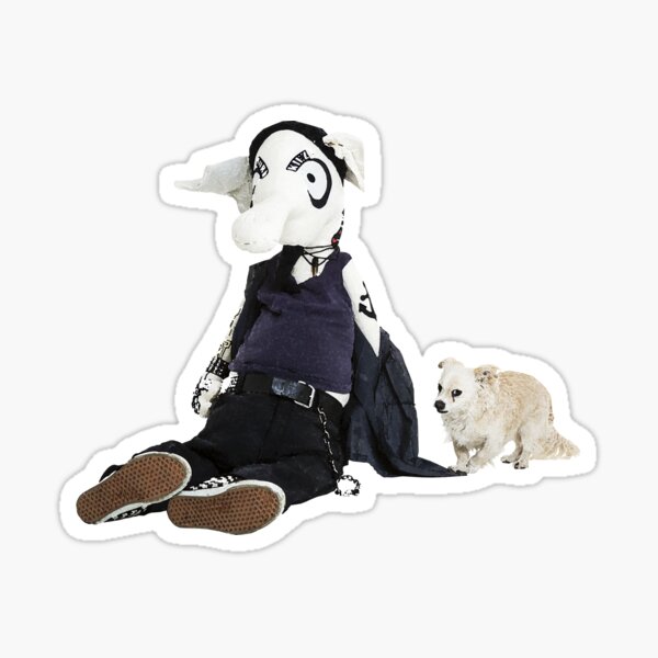 Pig anteater Kalle and dog "Dio" - faith and truth Sticker