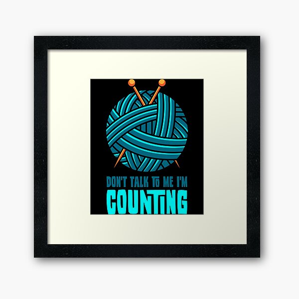 Knitting counting Framed Art Print