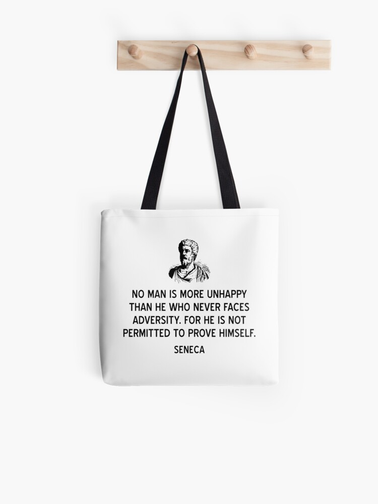 Tote Bag Citation Inspirante Sur Le Stoicisme Sur L Adversite Par Seneque Par Jutulen Redbubble