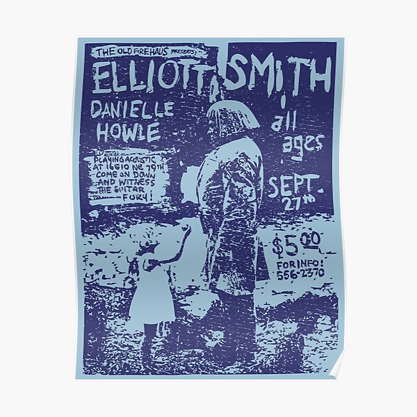 Elliott Smith Live (distressed design) Poster