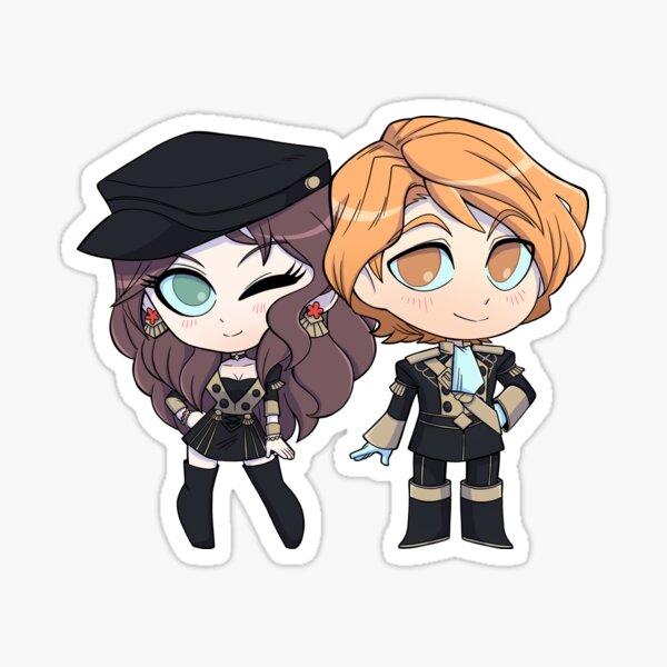 Dorothea and Ferdinand - Fire Emblem Three Houses - Chibi Cuties Sticker